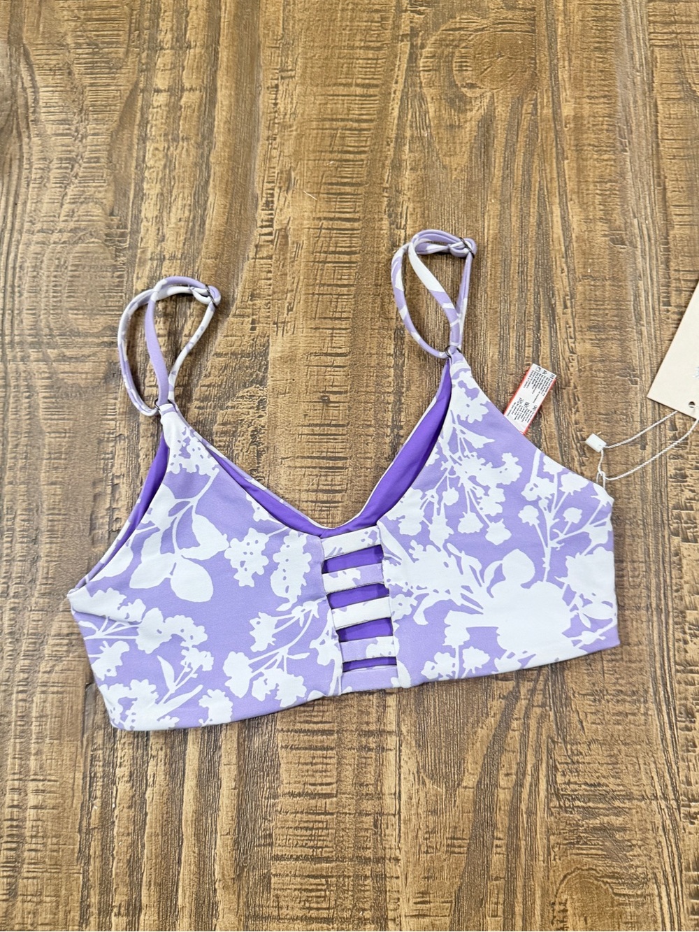 🧞(TOP) Maaji Lavender Dream Reversible Bikini Top- Small.